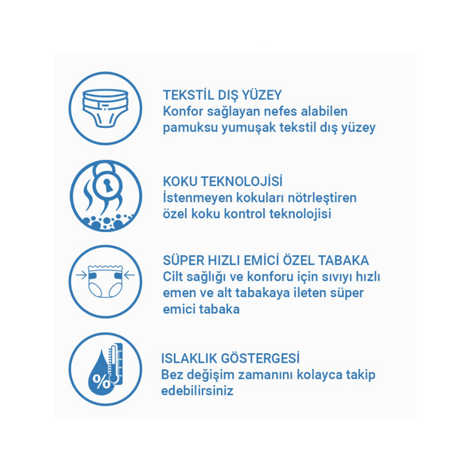 Jender Tekstil Bel Bantlı Hasta Bezi 30lu Large 