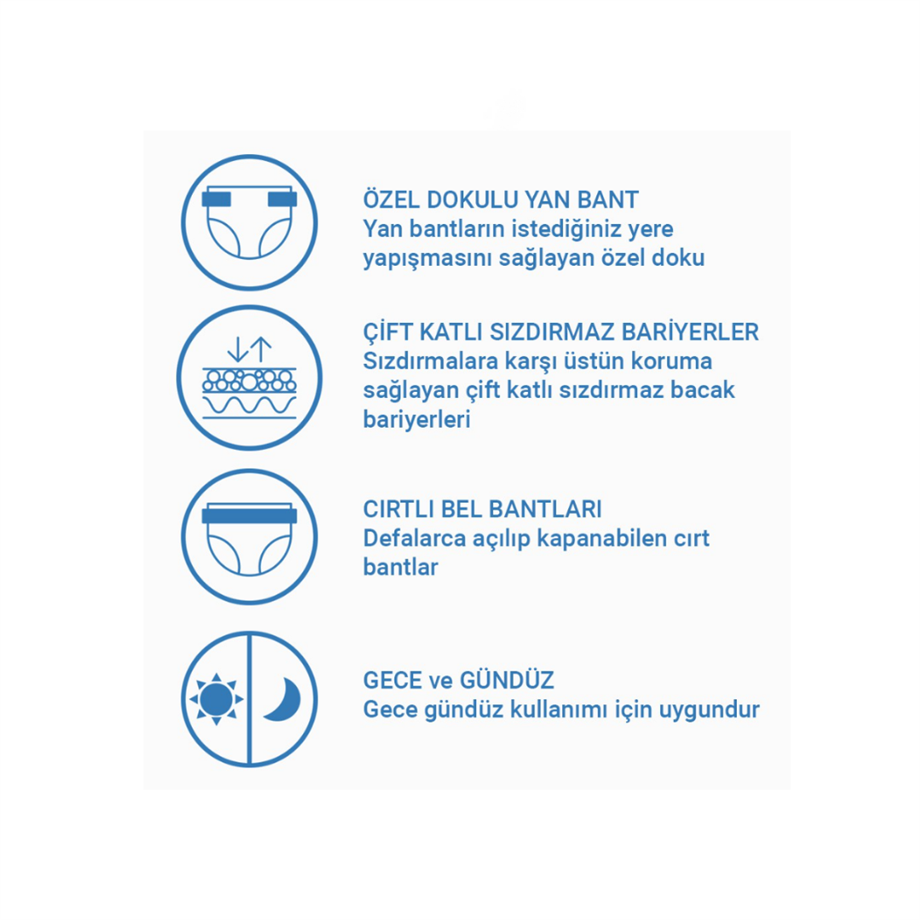 Jender Tekstil Bel Bantlı Hasta Bezi 30lu Large 