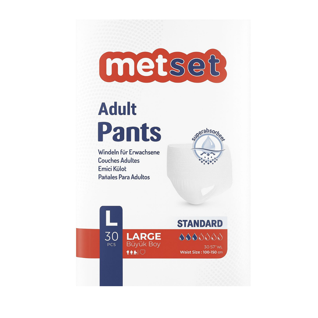 Metset Ekonomik Külot Hasta Bezi Large Büyük Boy 30'lu