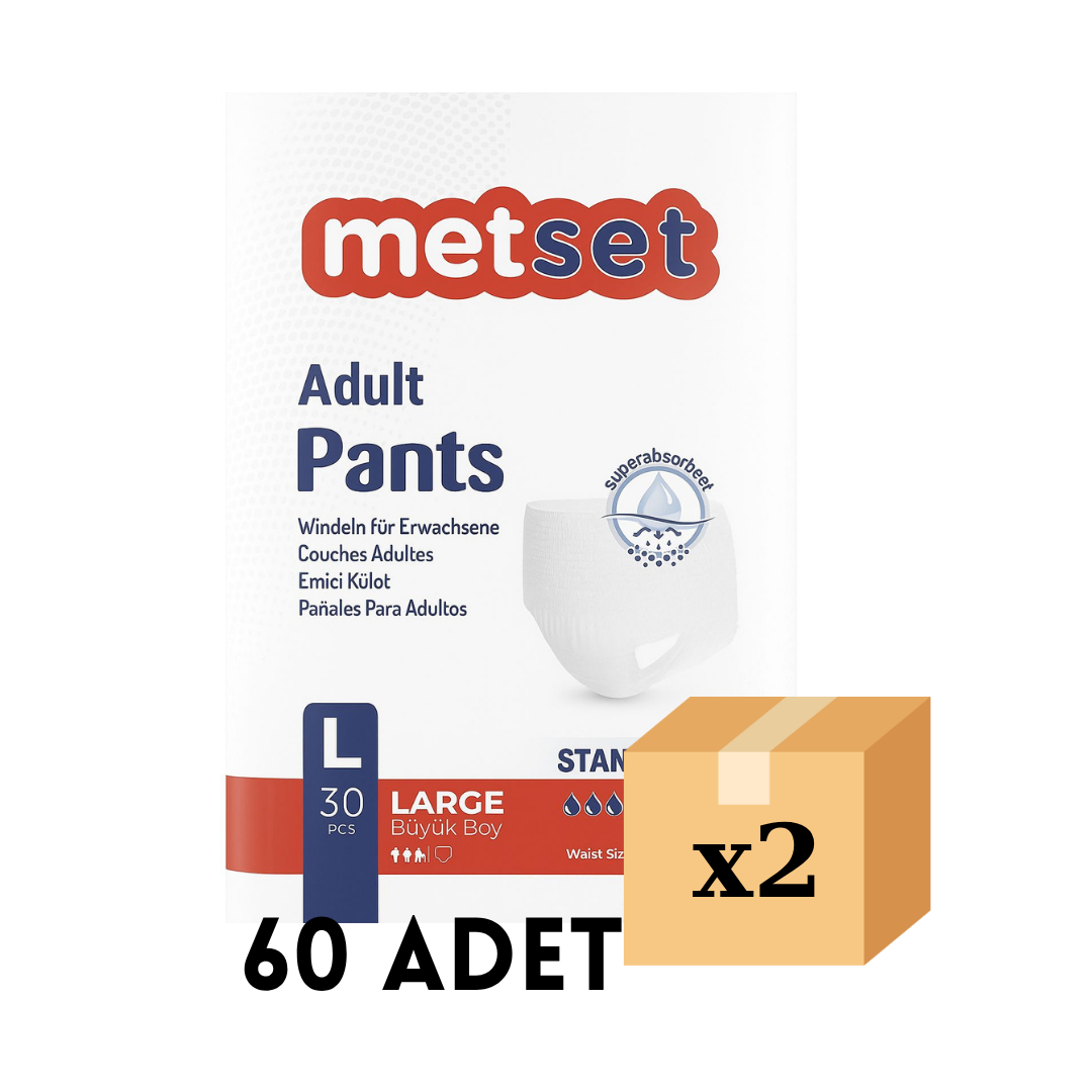Metset Ekonomik Külot Hasta Bezi Large Büyük Boy 60'lı
