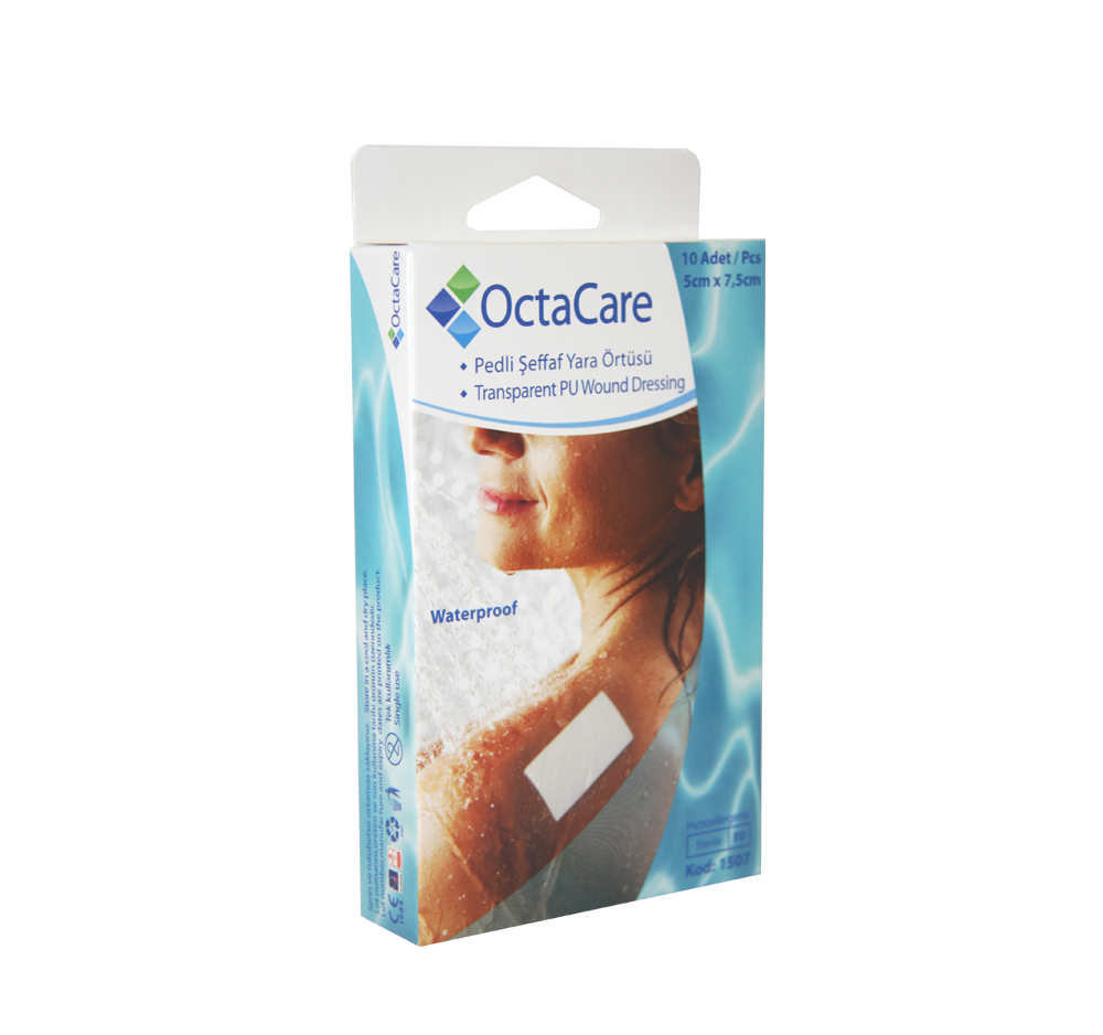 OctaCare Şeffaf Yara Örtüsü 5cmx7,5 cm 10 Adet 