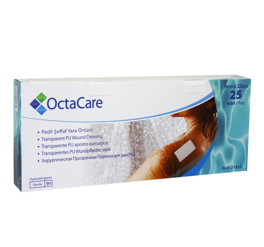 OctaCare Şeffaf Yara Örtüsü 9cmx25cm 25  Adet 