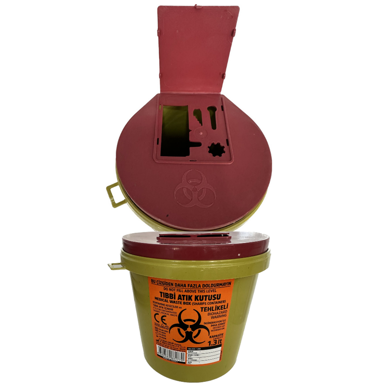 Tıbbi Atık Kutusu (Kovası) 1,3 LT