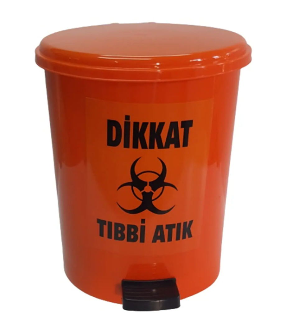 Tıbbi Atık Kutusu (Kovası) 25 LT Pedallı 