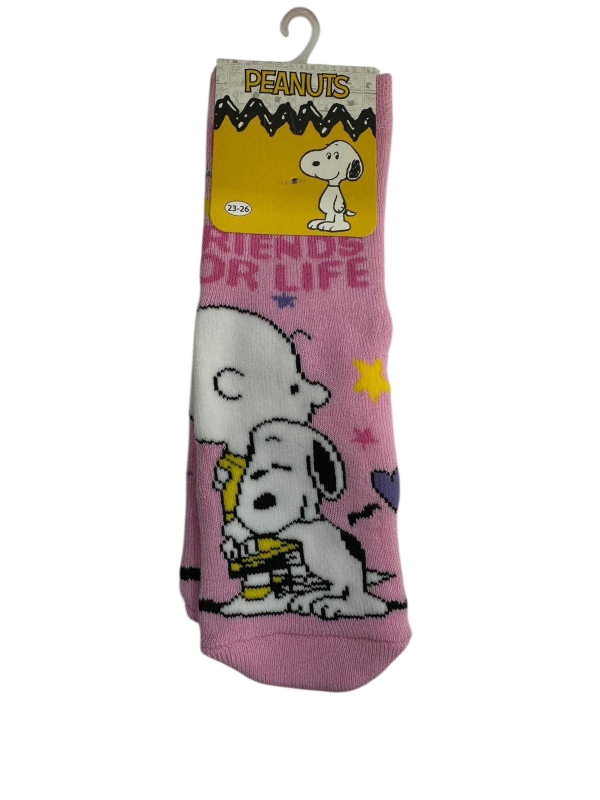 3'Lü PEANUTS Figürlü Tabanı Kaydırmaz Çocuk Havlu Çorap
