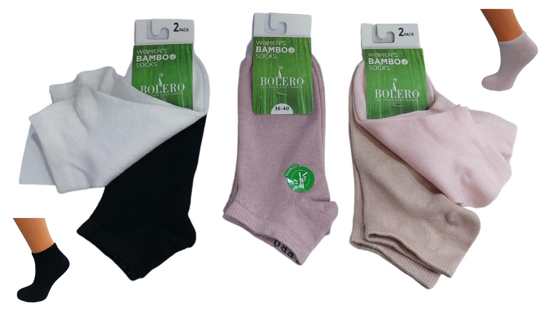6'LI KALİTELİ KADIN BAMBU PATİK ÇORAP 36-40
