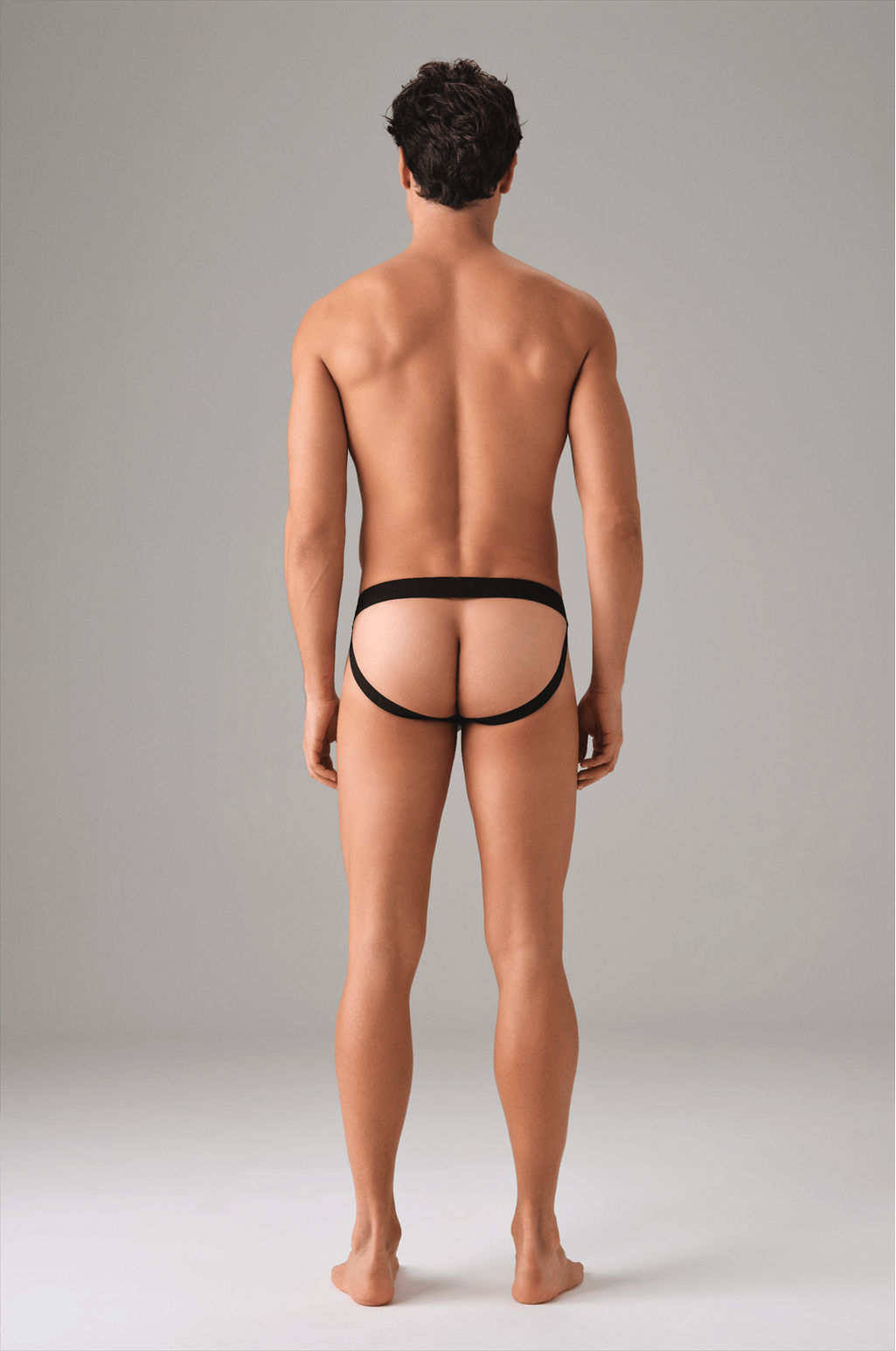 Erkek Fantezi Mat Jockstrap string 1002 Siyah