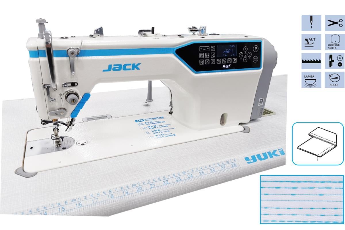 JACK A5E-Q Düz Makine Kısa İplik Kesicili Temiz Dikiş