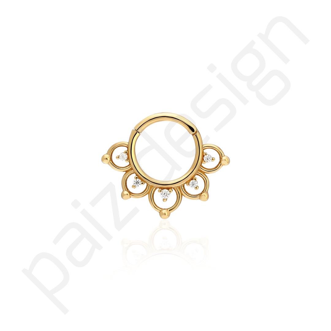 Paiz14 K Altın Halka Piercing