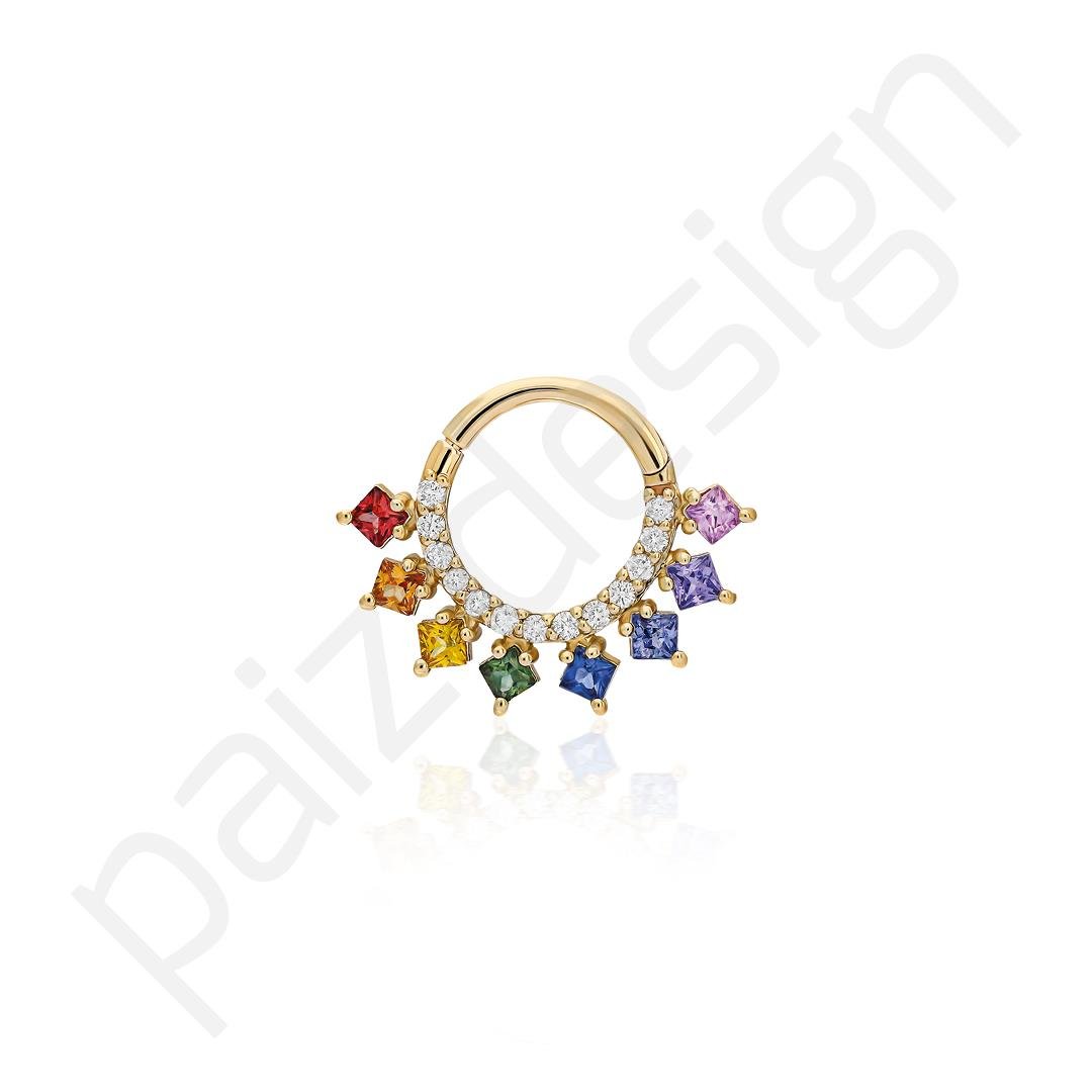 Paiz14 K Altın Halka Piercing