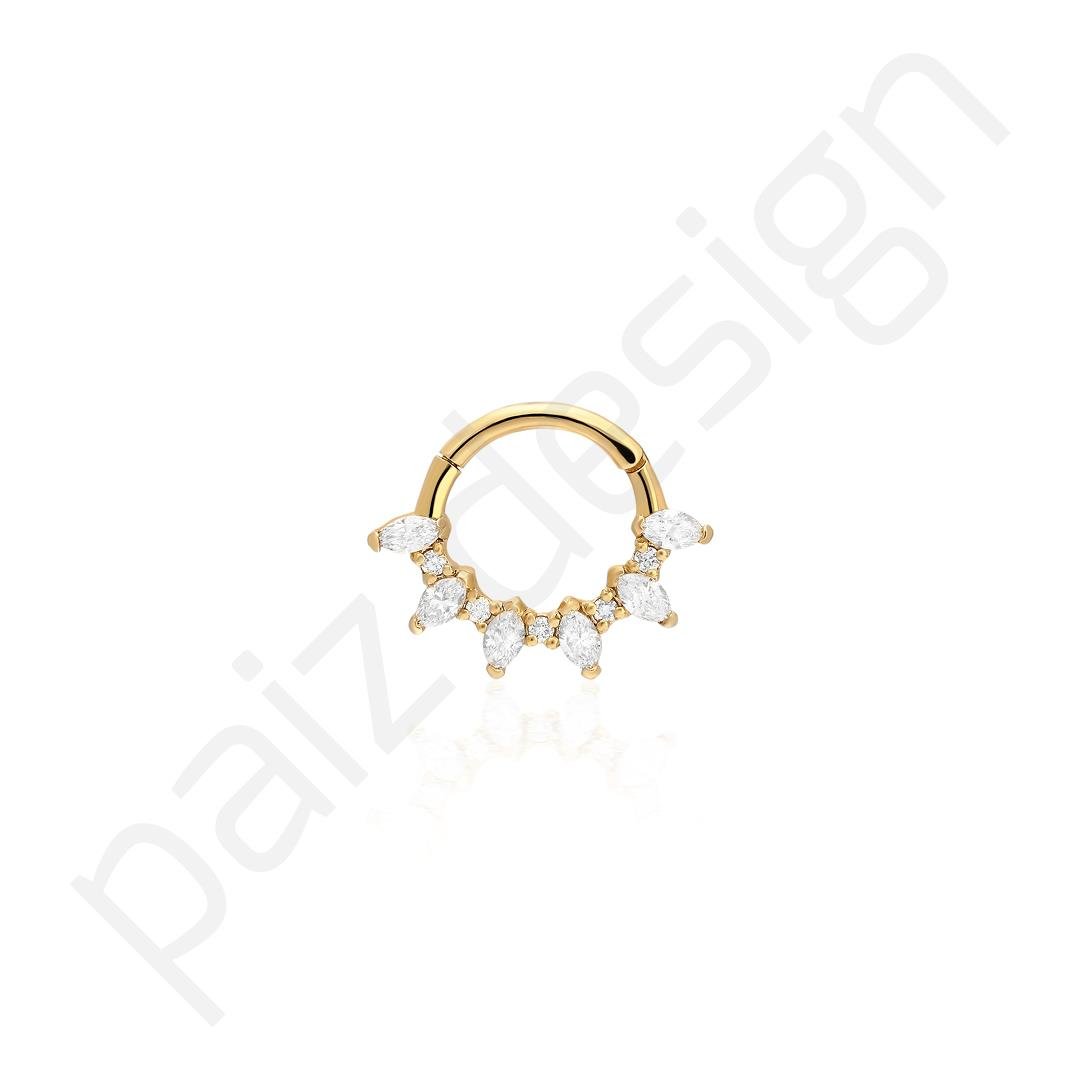 Paiz14 K Altın Halka Piercing
