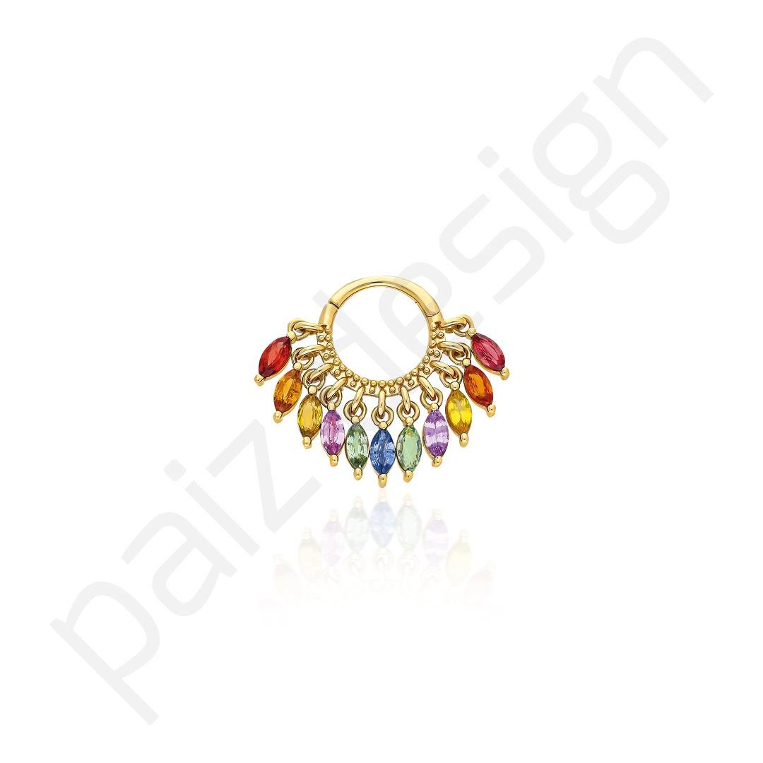 Paiz14 K Altın Halka Piercing
