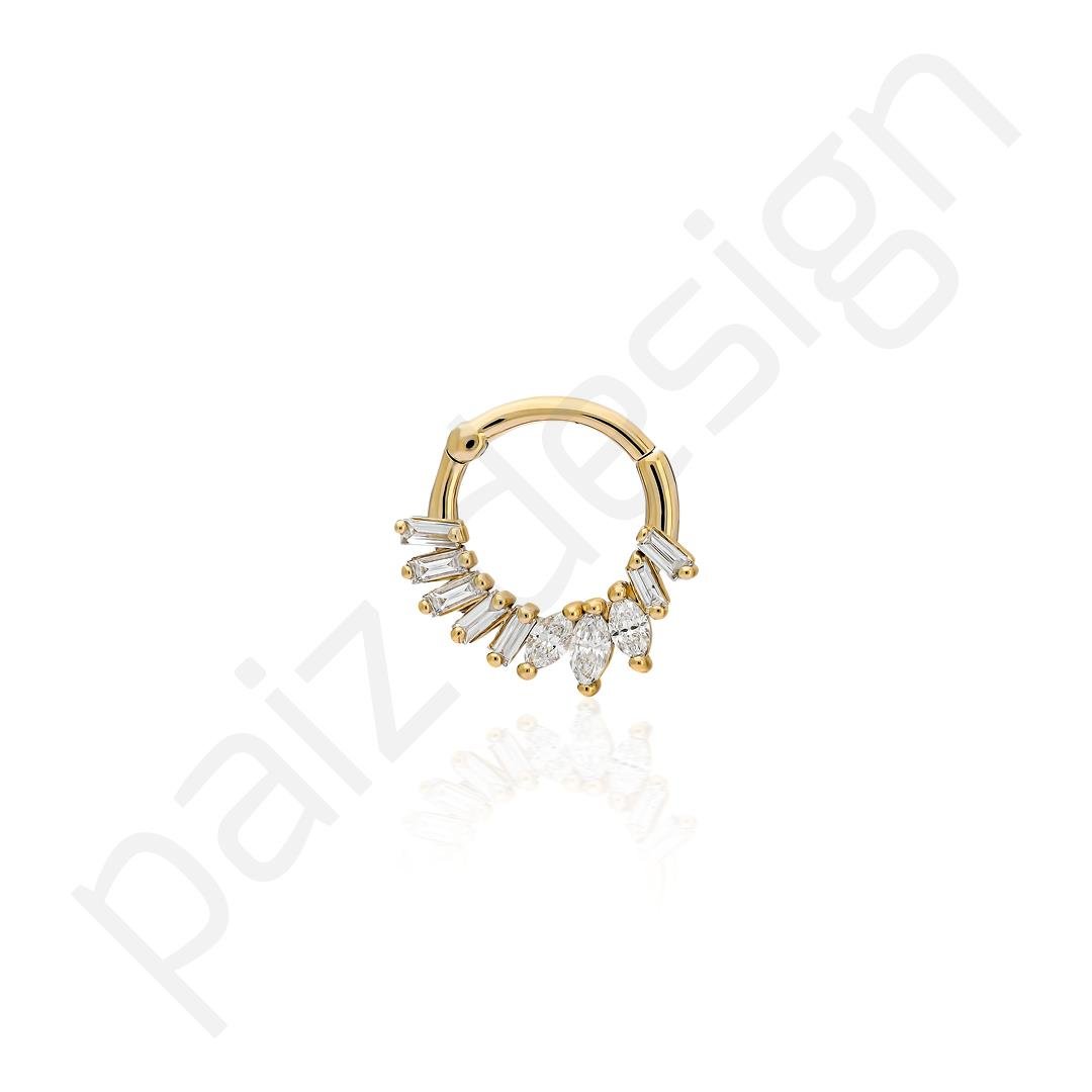 Paiz14 K Altın Halka Piercing
