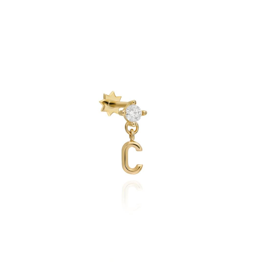 Paiz14 K Altın Piercing 