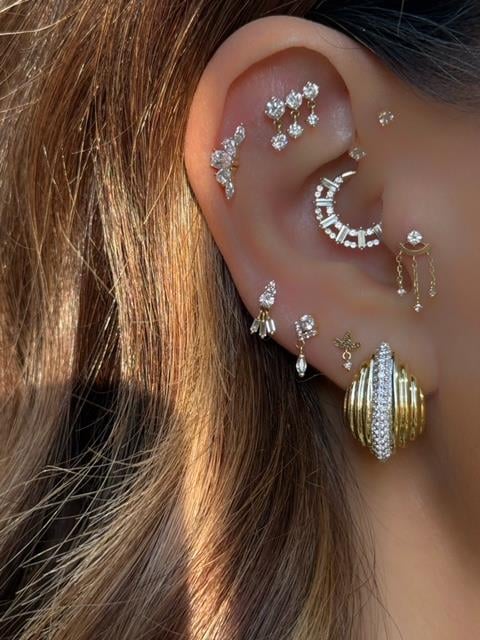Paiz14 K Altın Piercing