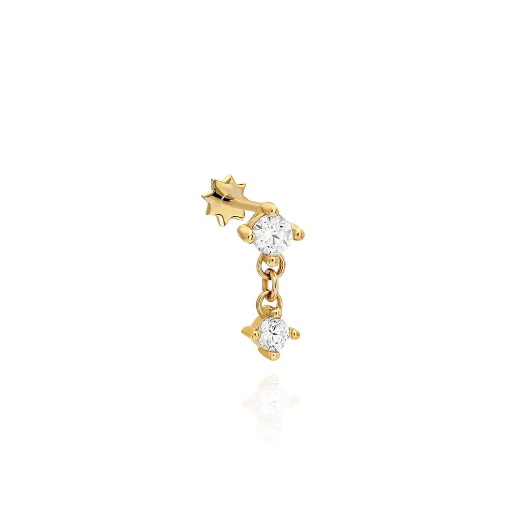 Paiz14 K Altın Piercing