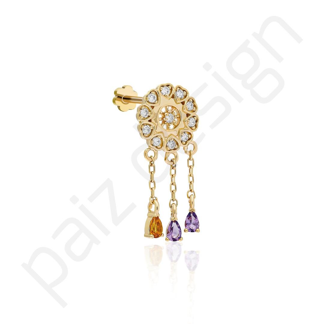 Paiz14 K Altın Piercing