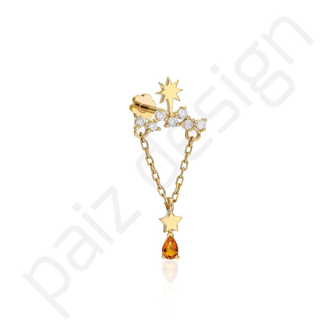 Paiz14 K Altın Piercing