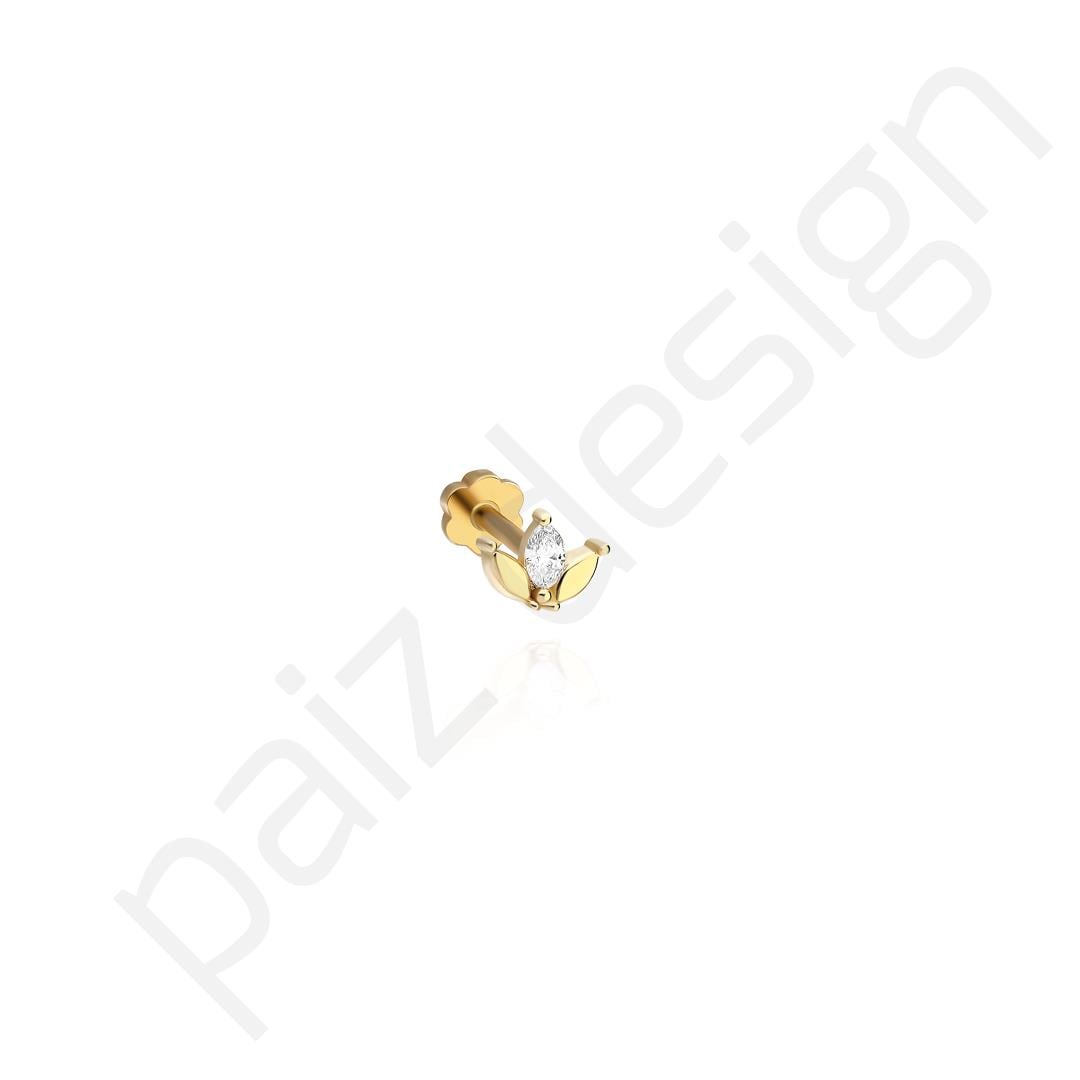 Paiz14 K Altın Pırlanta  Piercing