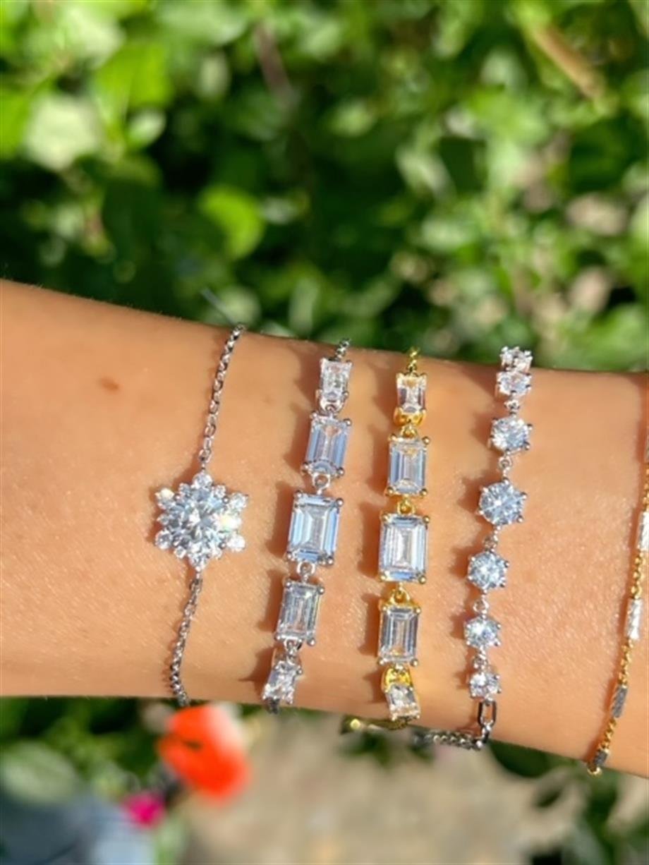 PaizBaget Taşlı Silver  Bileklik
