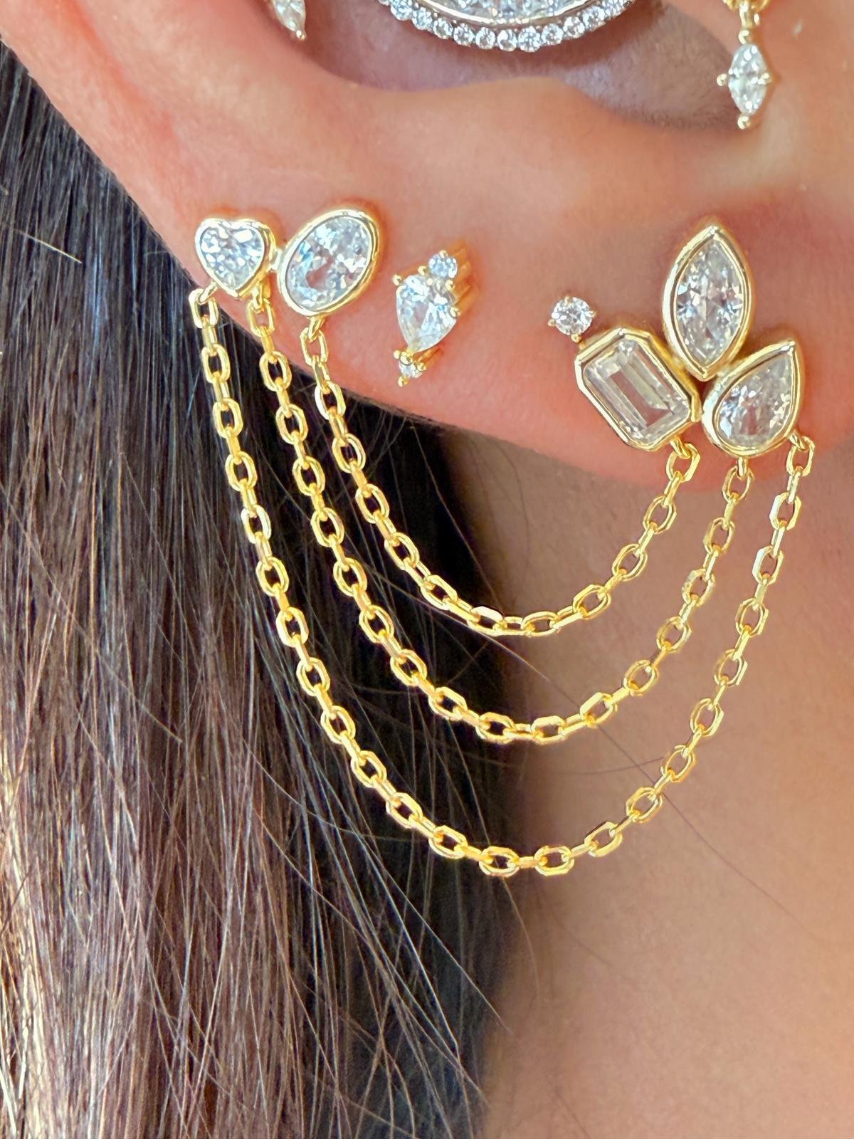 PaizGold Damla Taşlı Küpe 