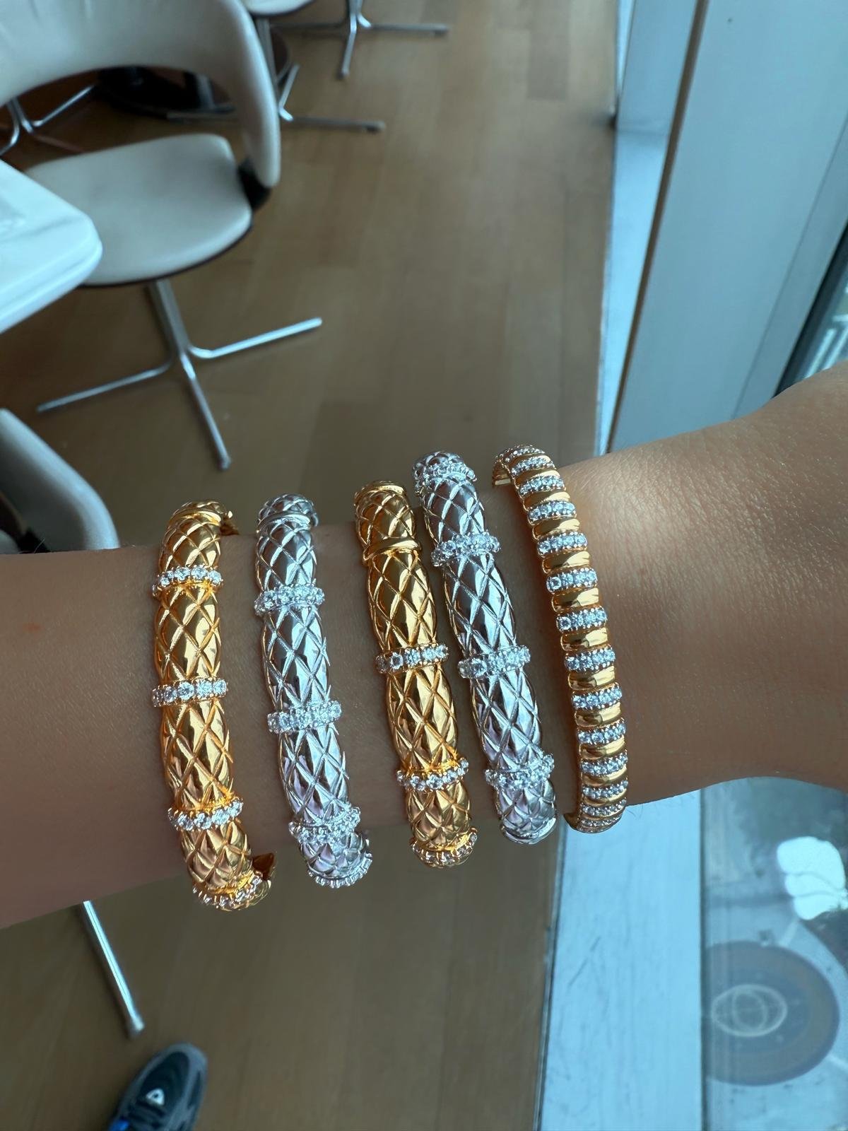 PaizGold Taşlı Kelepçe