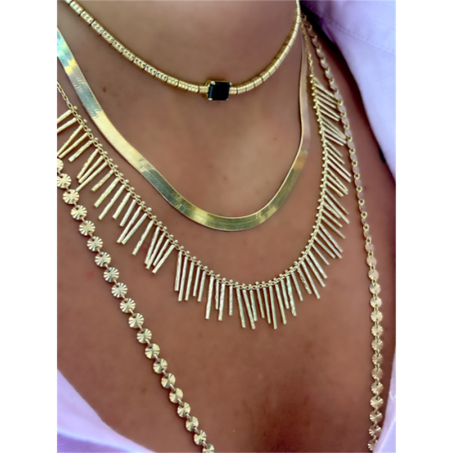PaizGold Yassı Kolye 