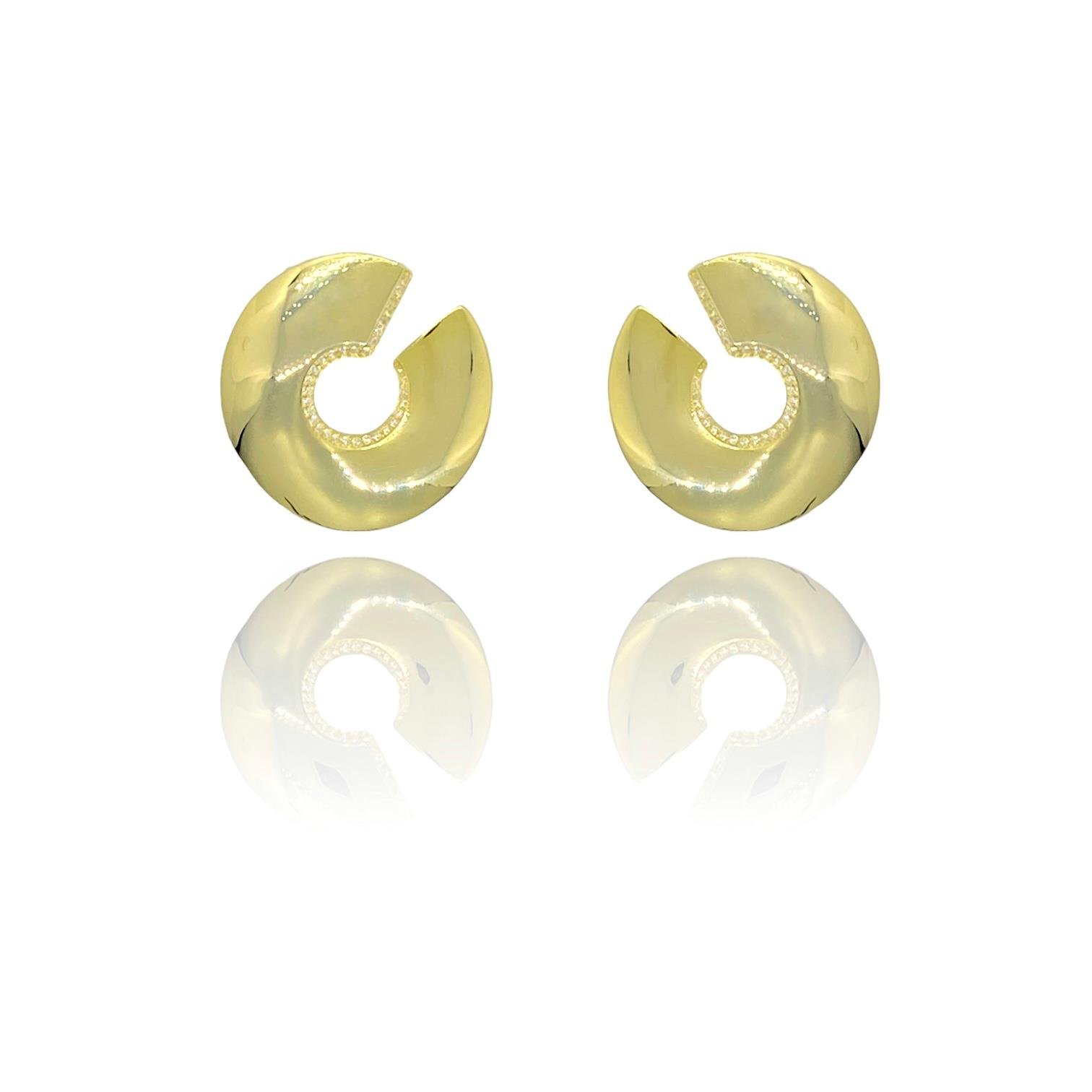 PaizGold Yuvarlak Açık Küpe 