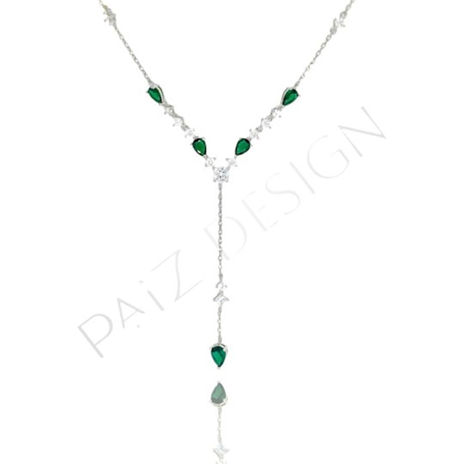 Paizİthal Damla Taşlı Kolye 