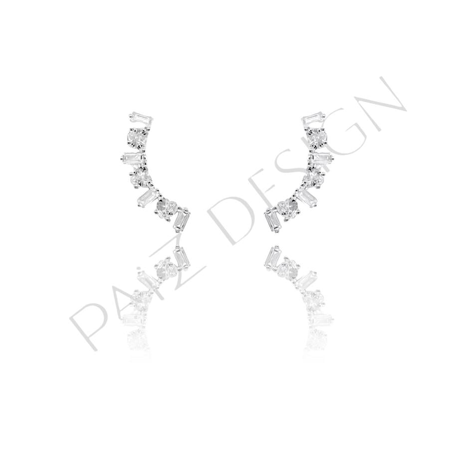 Paizİthal Silver Taşlı Ay Küpe 