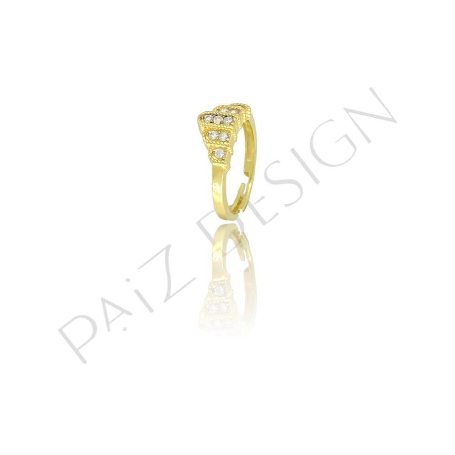 Paizİthal Taşlı Gold Yüzük