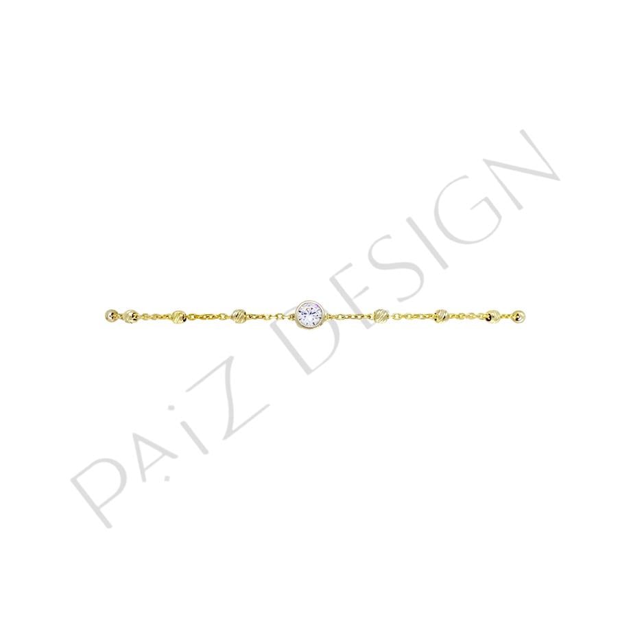 PaizOval Tek Taşlı Halhal