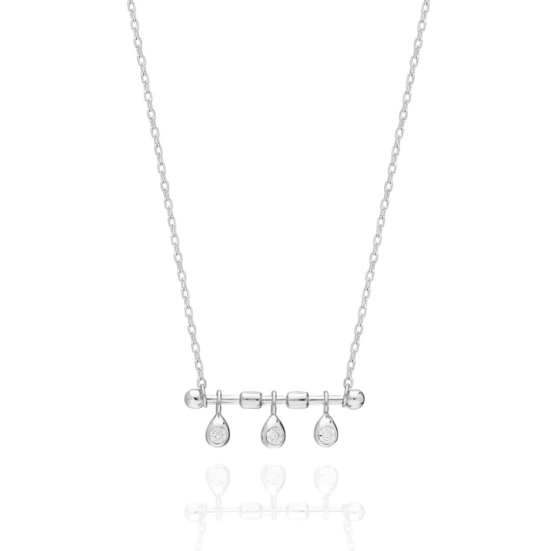 PaizSilver Damla Taşlı Kolye 