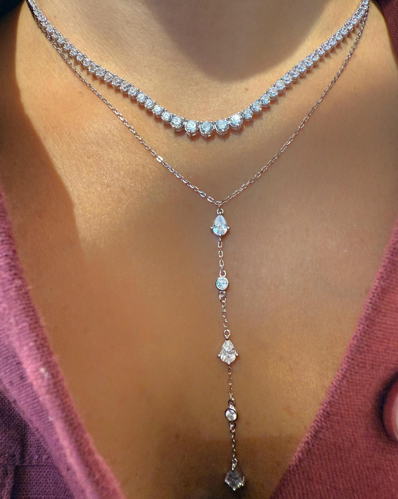 PaizSilver Taşlı Kolye 