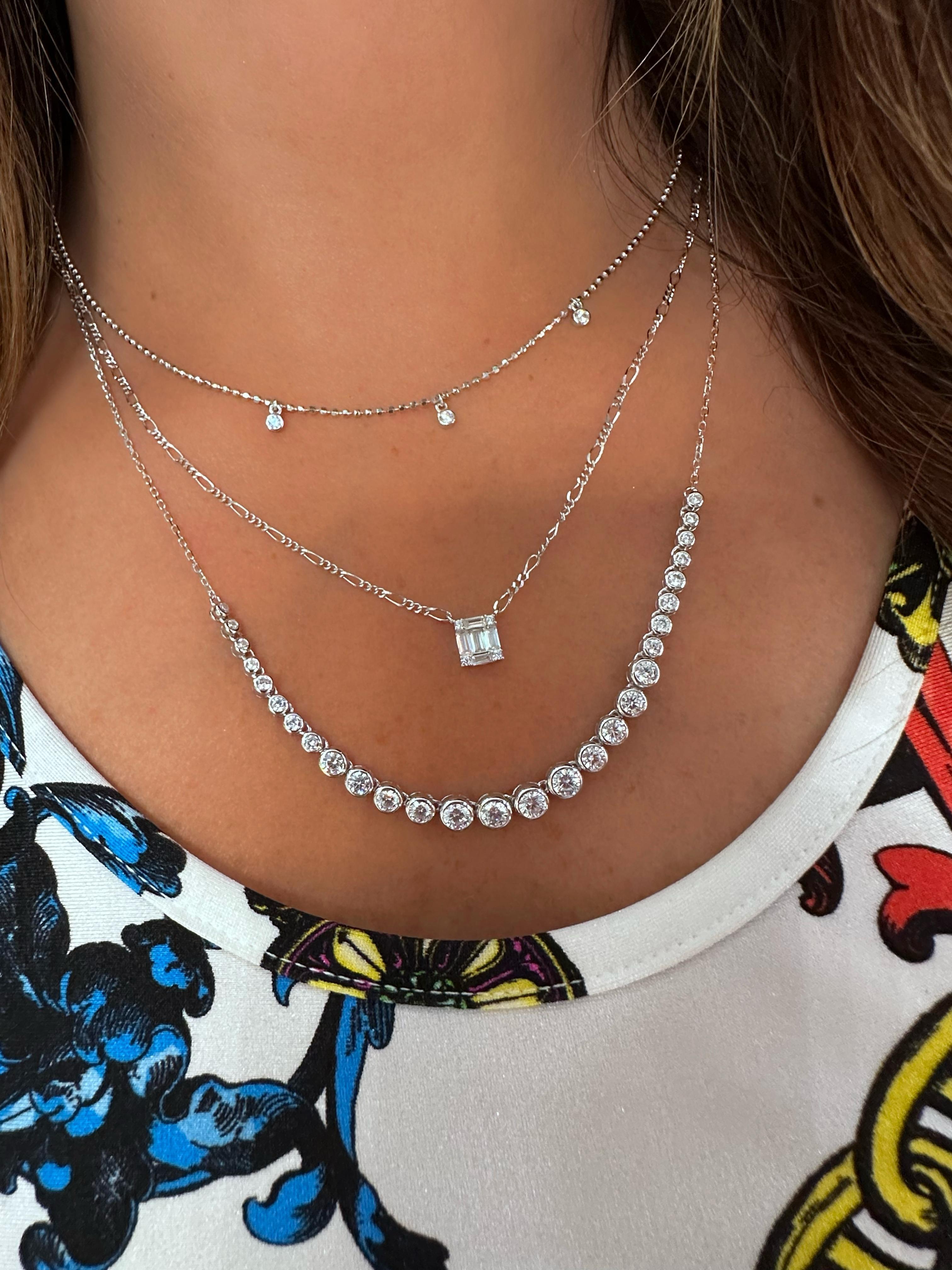 PaizSilver Taşlı Üçlü Kolye 