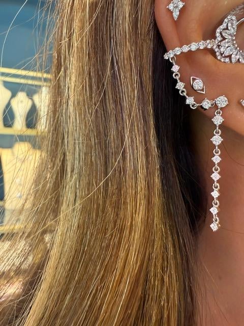 PaizTaşlı Ear Cuff Küpe 