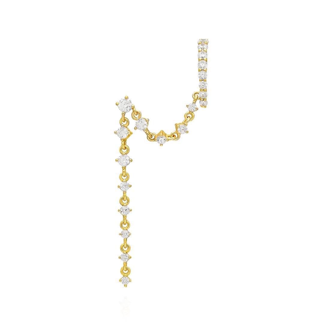 PaizTaşlı Ear Cuff Küpe 