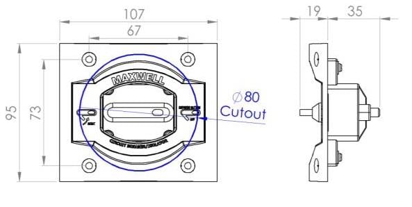 Maxwell Termal Sigorta 12/24V 80 Amper