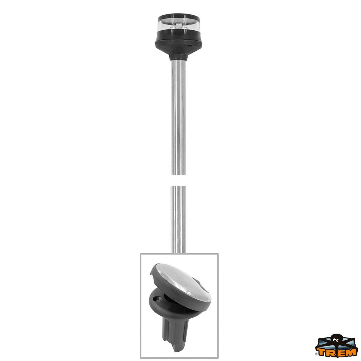 TREM DİREKLİ SİLYON FENERİ,GÖMME.360°,100CM-SİYAH