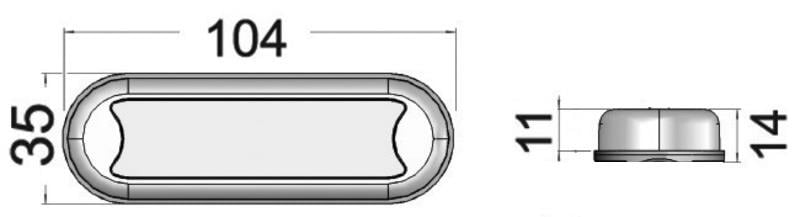 BİMİNİ LAMBASI LEDLİ , 12-24V, IP67, YÜZEYE MONTAJ
