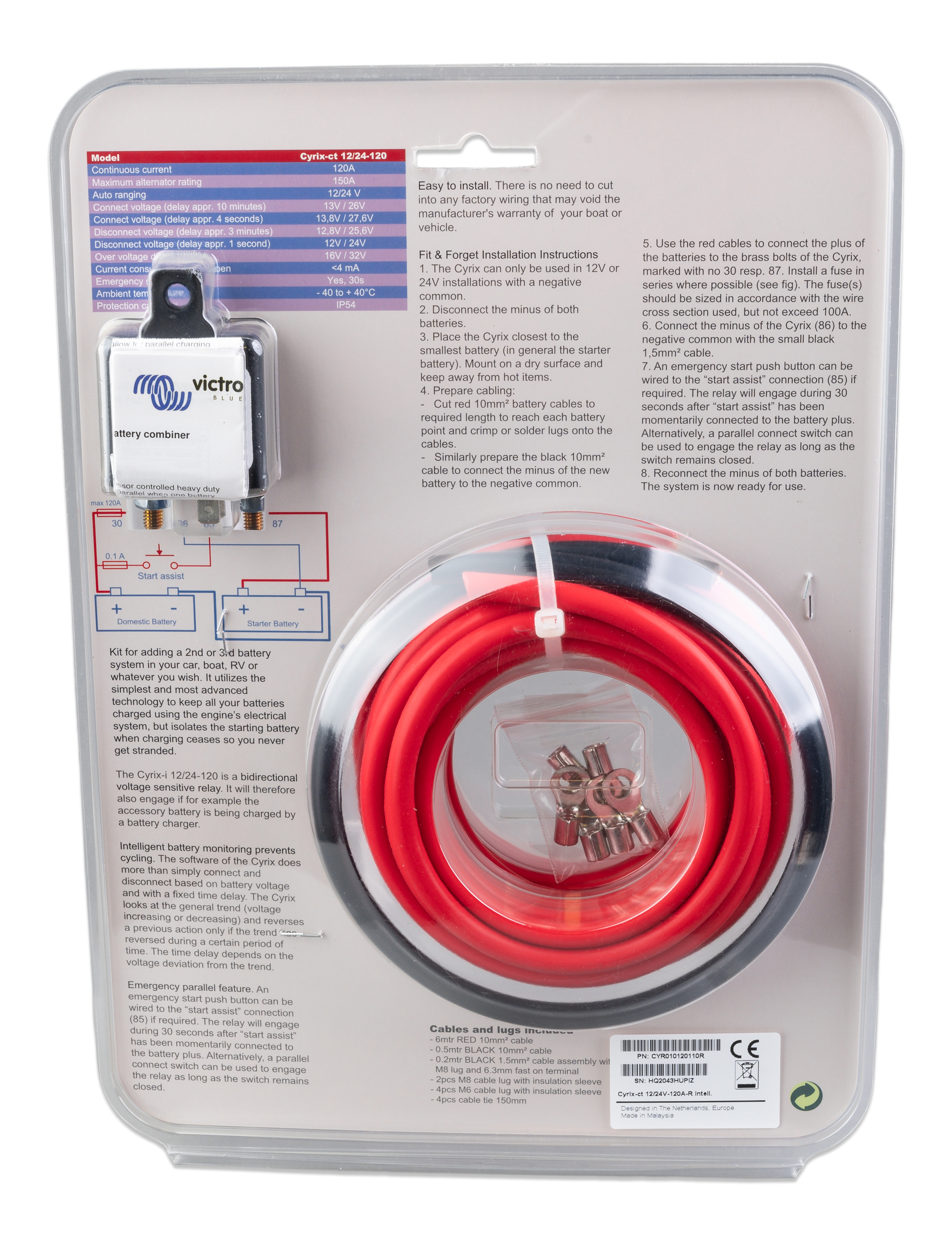 CYRIX-I 12/24-120 AKÜ BİRLEŞTİRİCİ KIT