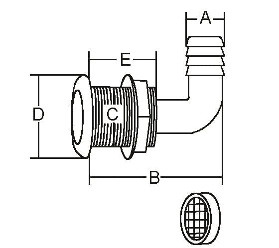 Tank havalandırma 90 DERECE 33MM