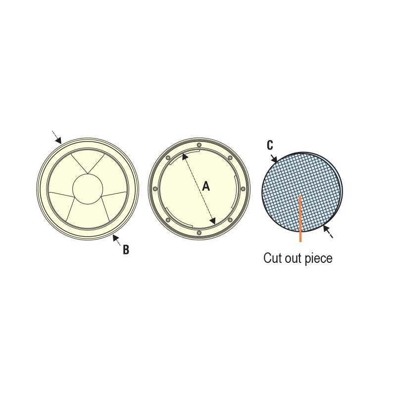 KONTROL KAPAKÇIĞI, BEYAZ Ø104MM