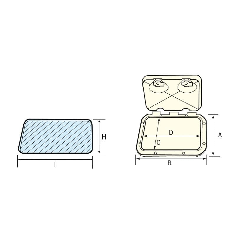 AYRILABİLİR GÖMME PLASTİK KAPAK 355X600MM