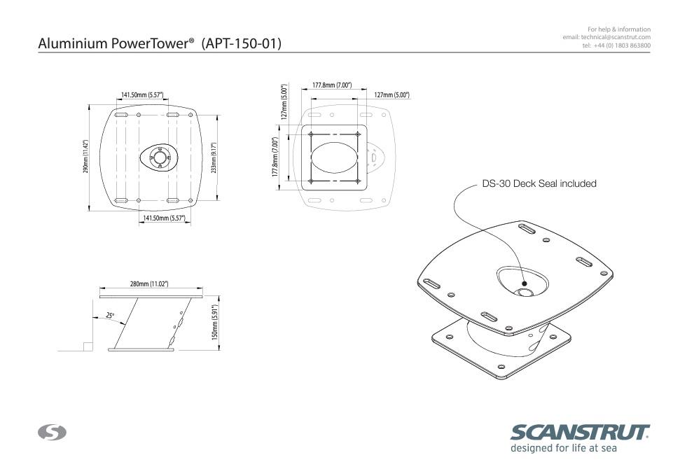 APT-150-01 ALÜMİNYUM POWERTOWER (150MM)