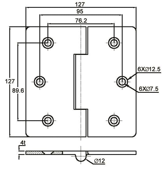 KAPI MENTEŞE 127 X 127MM