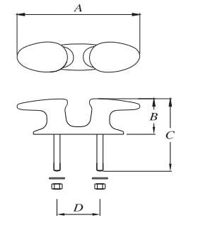Paslanmaz Çelik Koç boynuzu 254x79 mm