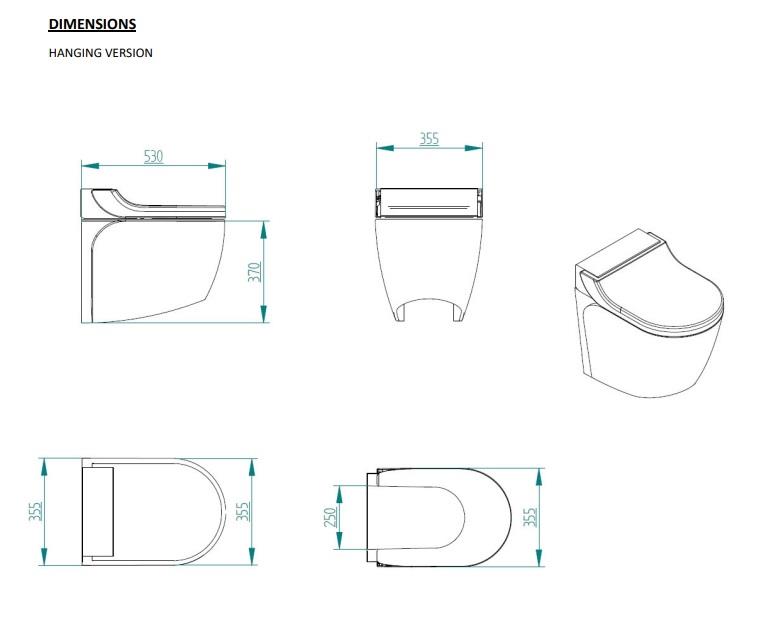 RELAX 24V GEBERİT TUVALET, BEYAZ, DUVARA MONTAJ