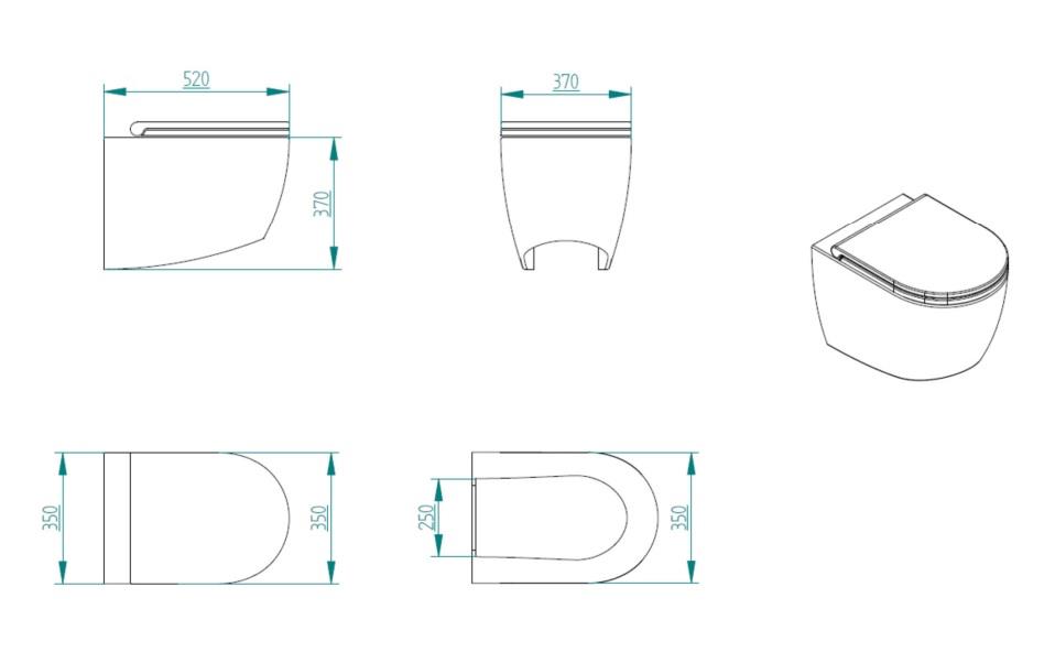 Sky 12V Krem Taş Tuvalet 