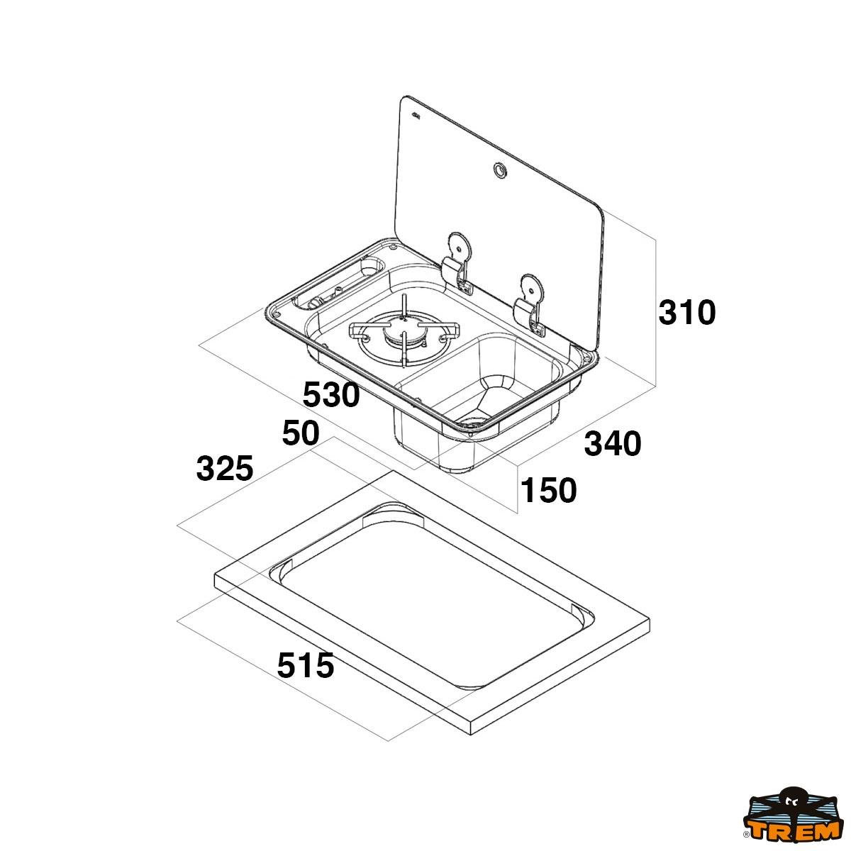 CAN FL1324 KOMBİNASYONLU OCAK (SAĞ OCAK-SOL EVYE)